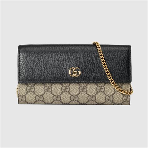 gucci cinghiale e stoffa portafoglio|Gucci Portafoglio GG Marmont Con Catena .